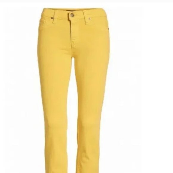 Hudson Jeans Yellow Nico Cigarette Jeans Size 28 - Picture 3 of 8